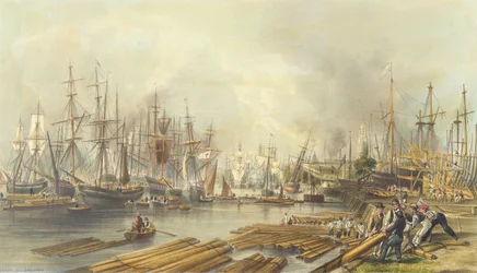 ライムハウスでの造船、1840